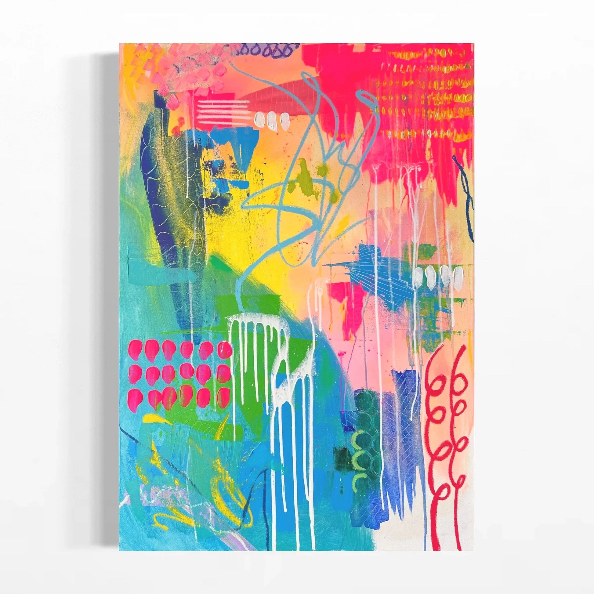 Colorful abstract painting on a white background