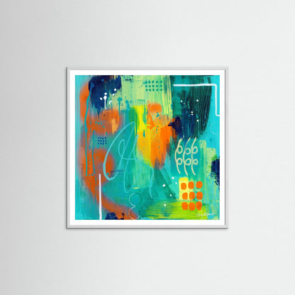 Neon embers - Fine art paper print