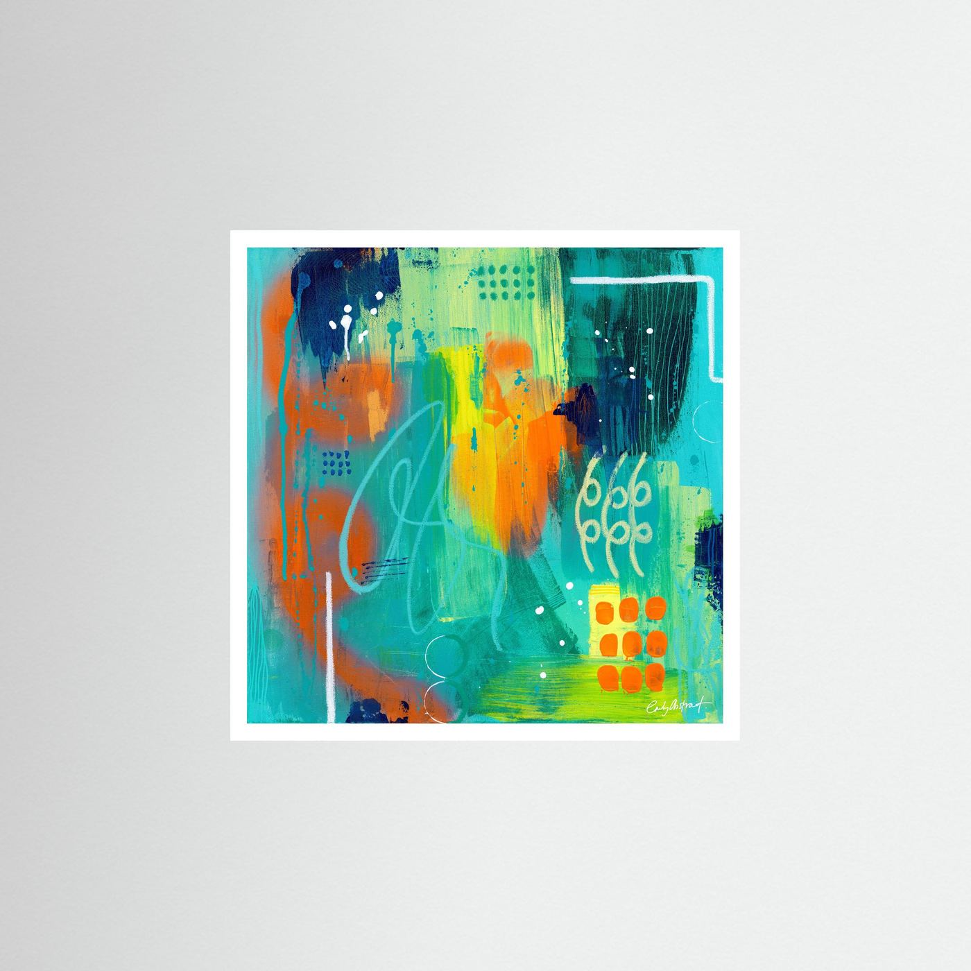 Neon embers - Fine art paper print