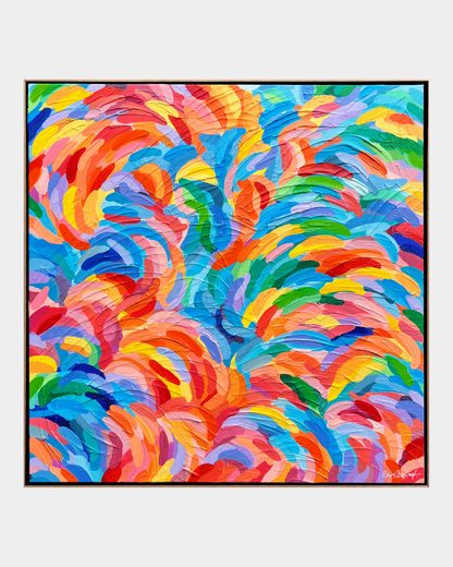 Happy On Purpose – Original Abstract Diptych Painting