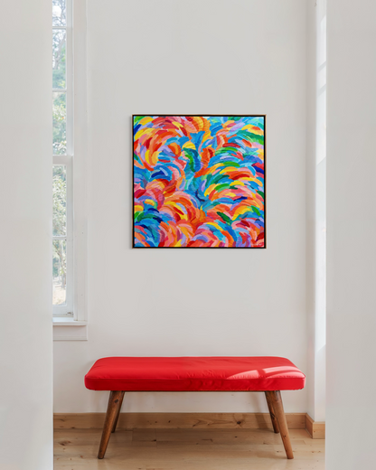 Happy On Purpose – Original Abstract Diptych Painting