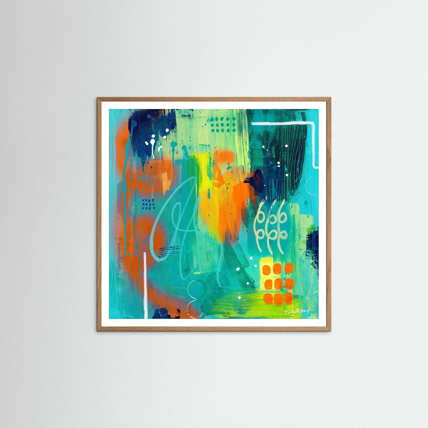 Neon embers - Fine art paper print