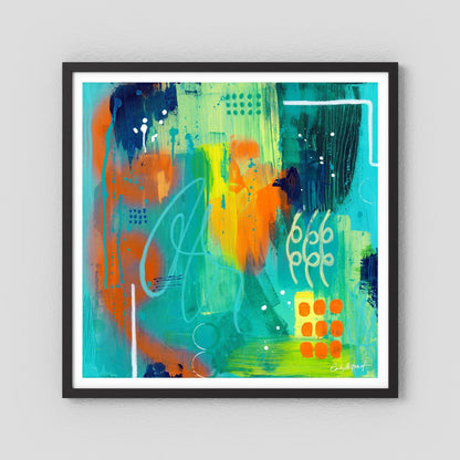 Neon embers - Fine art paper print