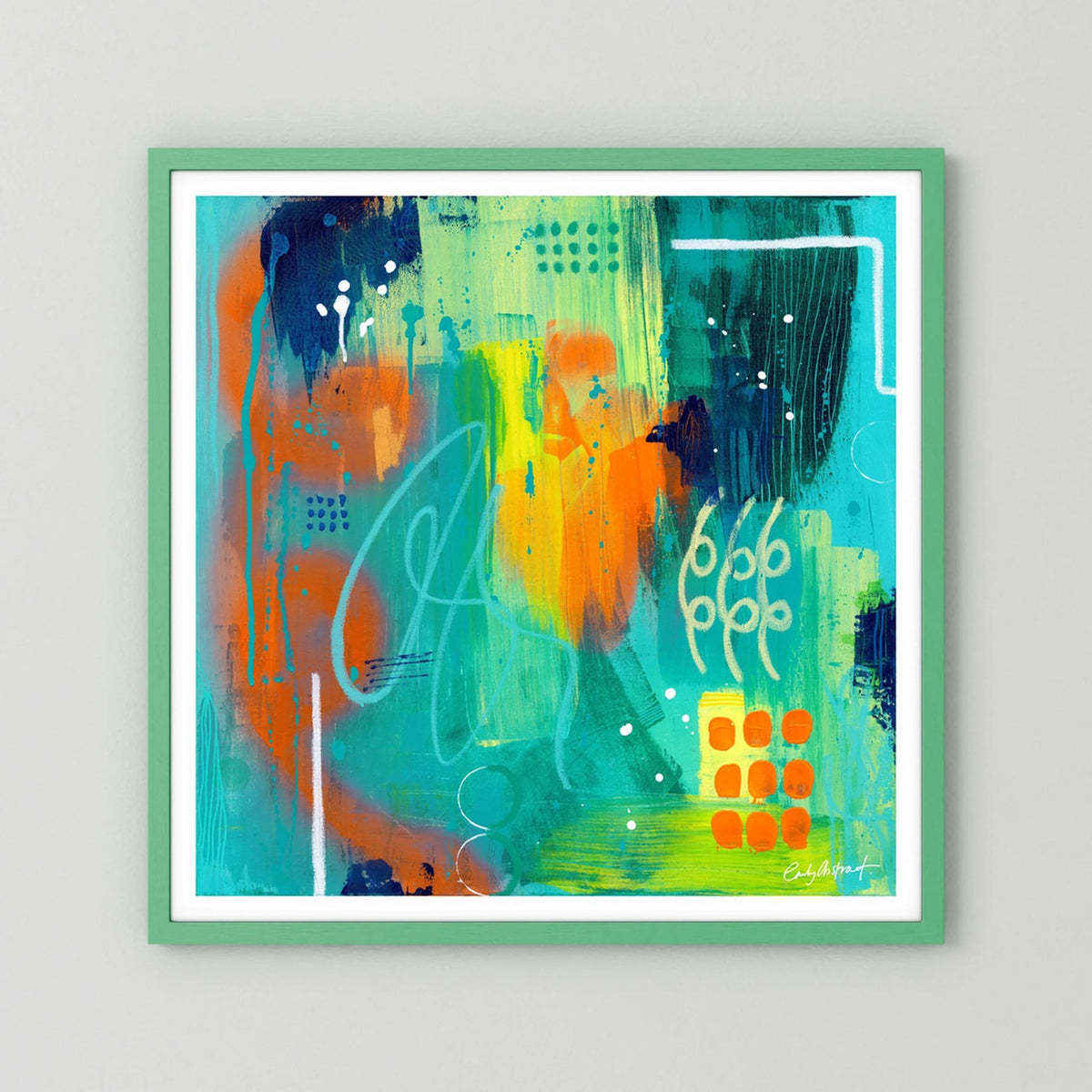 Neon embers - Fine art paper print