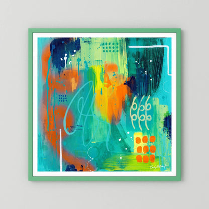 Neon embers - Fine art paper print