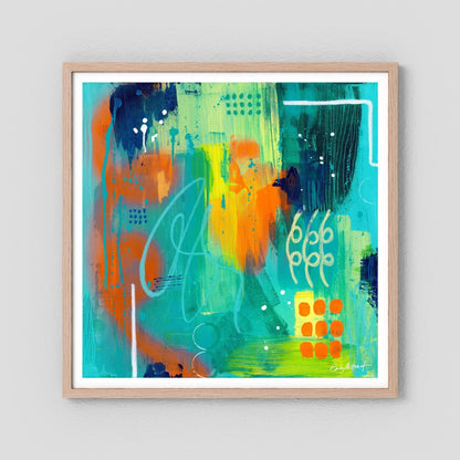 Neon embers - Fine art paper print