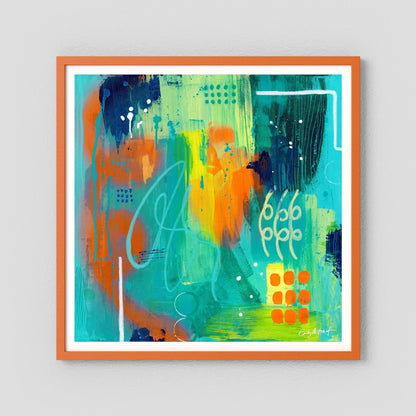 Neon embers - Fine art paper print